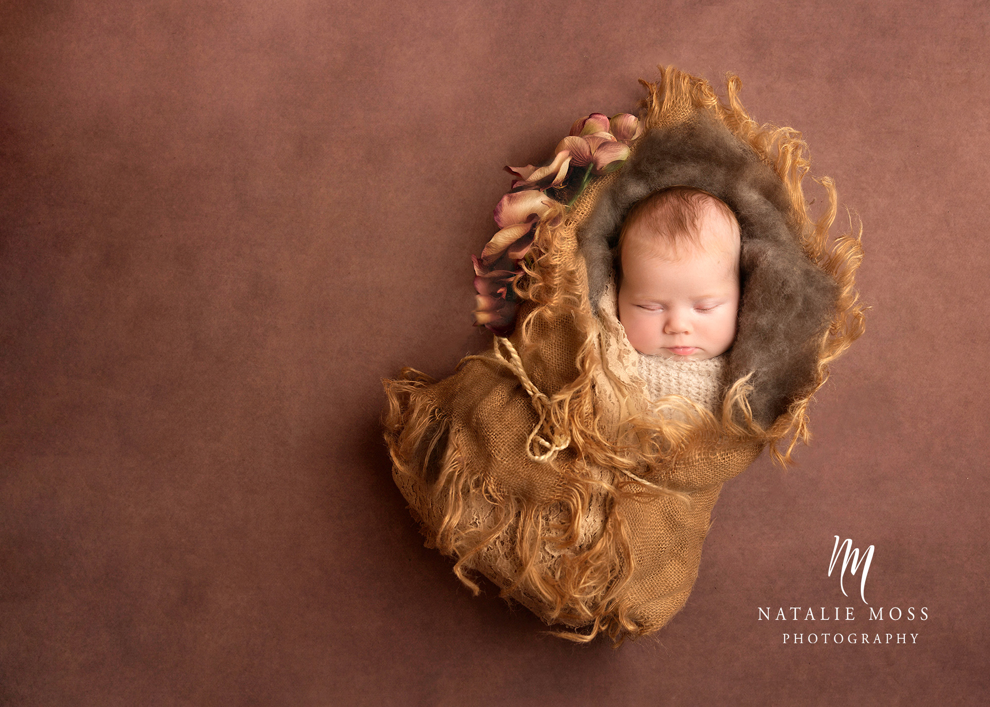 newborn-baby-wrapped-in-burlap-newborn-photography