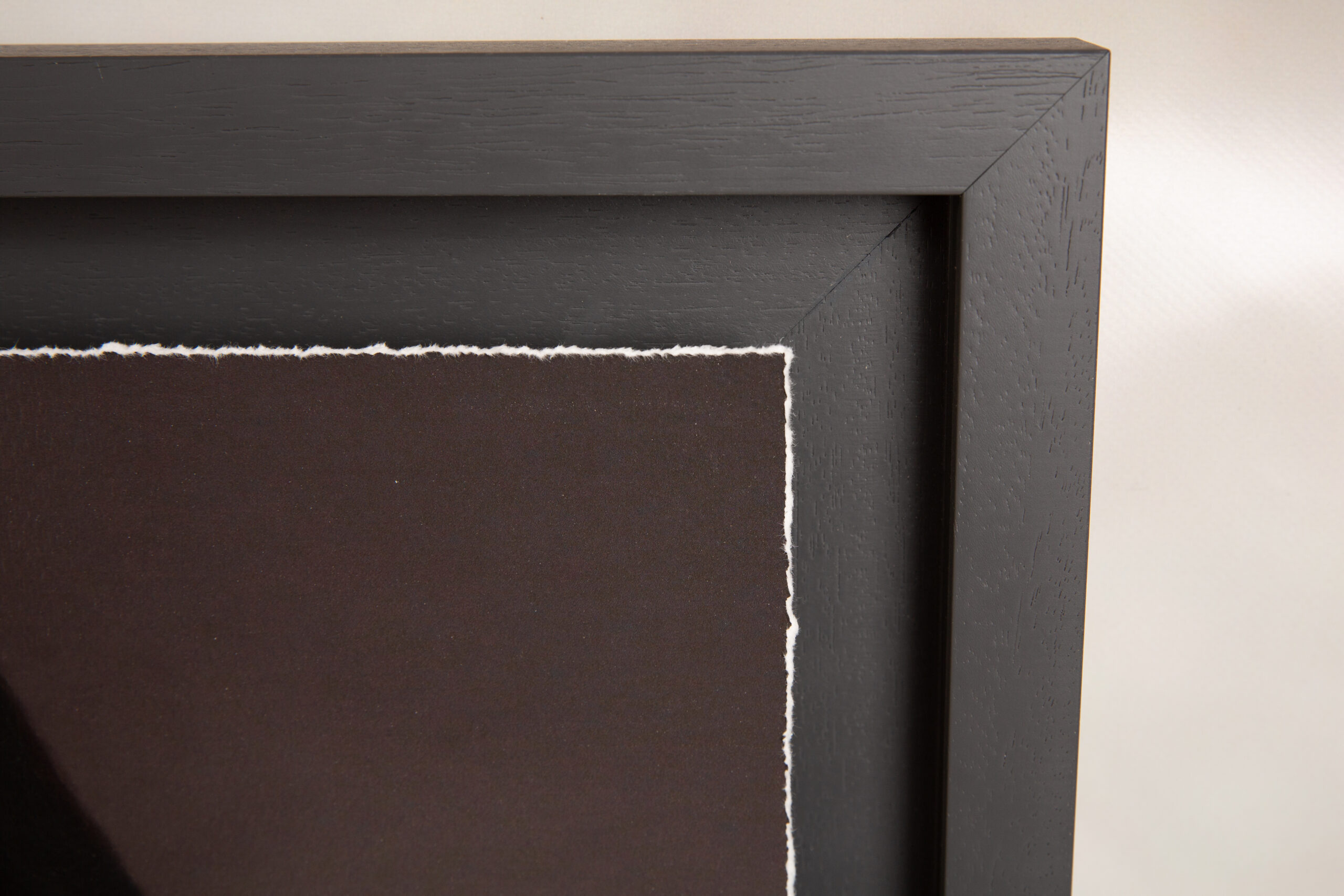 close up of a deckled edge of a fine art frame offered by Natalie Moss Photography